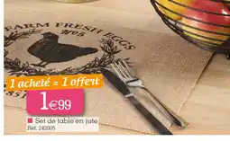 Kandy Set de table en jute offre