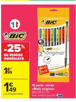 Carrefour Market BIC 10 Porte-mines Matic originale offre
