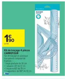Carrefour Market CARREFOUR Kit de traçage 4 pièces offre