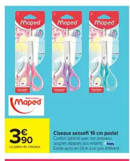 Carrefour Market MAPED Ciseaux sensoft pastel offre