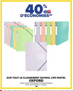 Carrefour Market OXFORD Sur tout le classement school life pastel offre