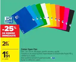Carrefour Market OXFORD Cahier Open Flex offre