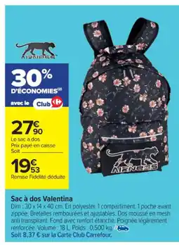 Carrefour Market AIRNESS Sac à dos Valentina offre