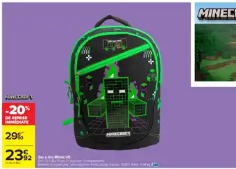 Carrefour Market MINECRAFT Sac à dos offre