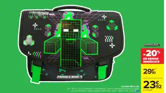 Carrefour Market MINECRAFT Cartable offre