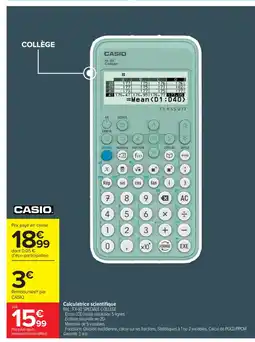 Carrefour Market CASIO Calculatrice scientifique offre