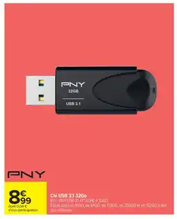Carrefour Market PNY Clé USB 3.1 32Go offre