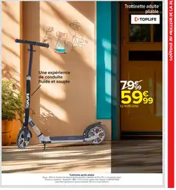 Carrefour Market TOPLIFE Trottinette adulte pliablpliable >> TOPLIFE offre