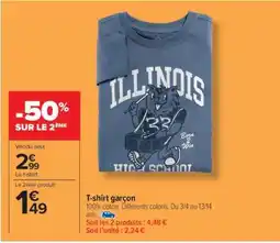 Carrefour Market T-shirt garçon offre