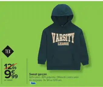Carrefour Market Sweat Garçon offre
