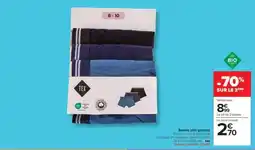 Carrefour Market Boxers unis garçons offre