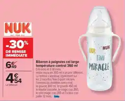 Carrefour Market Biberon à poignées col large température control 360 ml offre