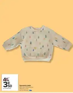 Carrefour Market Sweatshirt bébé offre