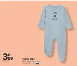 Carrefour Market Pyjama bébé offre