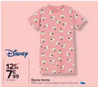Carrefour Market Big tee femme offre