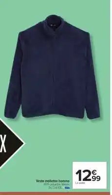 Carrefour Market Veste molleton homme offre