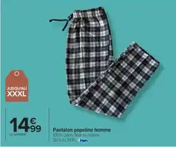 Carrefour Market Pantalon popeline homme offre