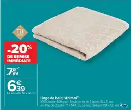 Carrefour Market Linge de bain Animal offre