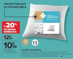 Carrefour Market Oreiller anti-acariens offre