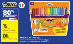 Carrefour Market 18 feutres de coloriage offre