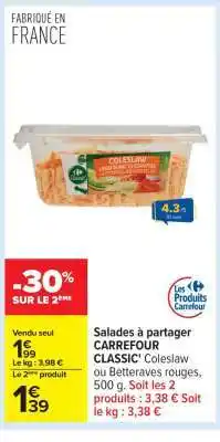 Carrefour Salades à partager CARREFOUR CLASSIC' offre