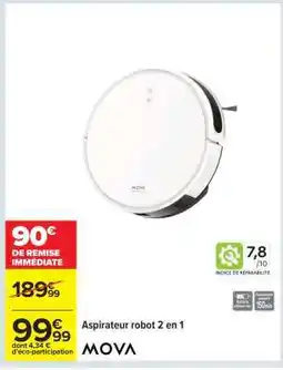 Carrefour Aspirateur robot 2 en 1 offre