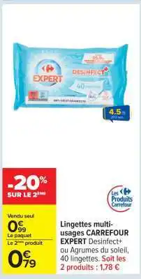Carrefour Lingettes multi-usages CARREFOUR EXPERT offre