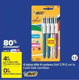 Carrefour BIC 4 Colours offre