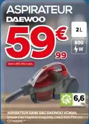 BUT Daewoo - aspirateur sans sac vc8026 offre