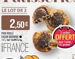 Match Pain roulé façon brownie offre