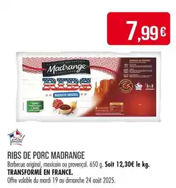 Match Madrange Ribs de porc offre