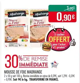 Match MADRANGE Mousse de Foie offre