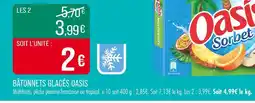 Match Oasis Bâtonnets glacés offre