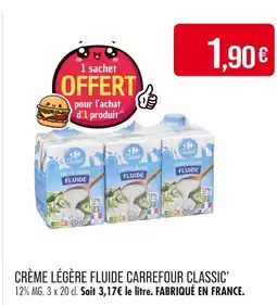 Match CARREFOUR CLASSIC’ Crème légère fluide offre