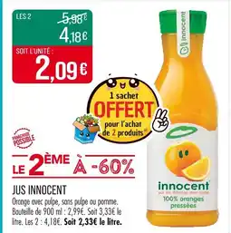 Match INNOCENT Jus Innocent offre