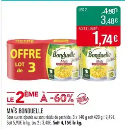 Match BONDUELLE Maïs Bonduelle offre