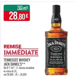 Match Jack Daniel's Tennessee whiskey offre