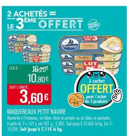 Match Petit Navire Maquereaux offre