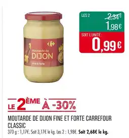 Match Carrefour Classic Moutarde de Dijon offre