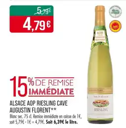 Match AUGUSTIN FLORENT Alsace AOP riesling cave offre