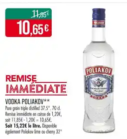 Match POLIAKOV Vodka offre