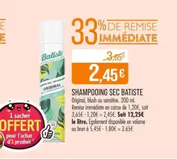 Match BATISTE Shampooing sec offre
