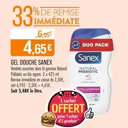 Match SANEX Gel douche offre