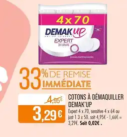 Match DEMAK'UP Cotons à démaquiller offre