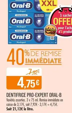 Match ORAL-B Dentifrice Pro-Expert offre