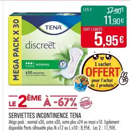 Match TENA Serviettes incontinence offre