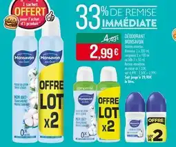 Match MONSAVON Déodorant Monsavon offre