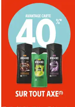 Intermarché Axe 40% en Avantage Carte sur tout Axe offre