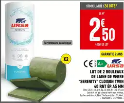 Batkor URSA Laine minérale haute performance offre