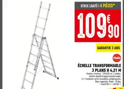 Batkor HAILO Échelle transformable 3 plans H 4,21 m offre
